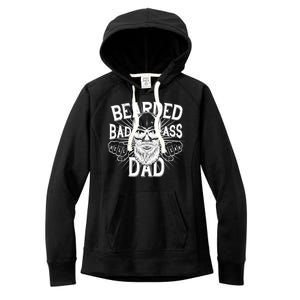 Badass Bearded Dad Women's Fleece Hoodie