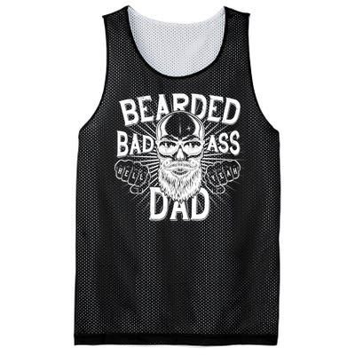 Badass Bearded Dad Mesh Reversible Basketball Jersey Tank