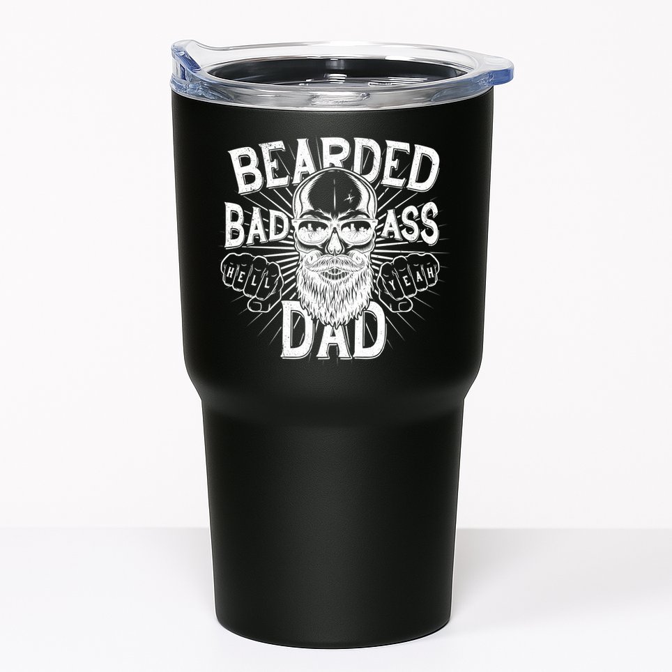 Badass Bearded Dad Tumbler