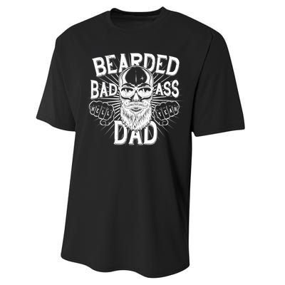 Badass Bearded Dad Performance Sprint T-Shirt