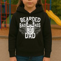 Badass Bearded Dad Kids Hoodie
