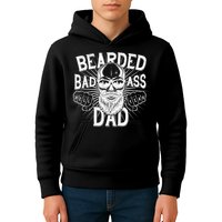 Badass Bearded Dad Kids Hoodie