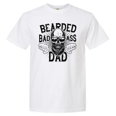 Badass Bearded Dad Garment-Dyed Heavyweight T-Shirt