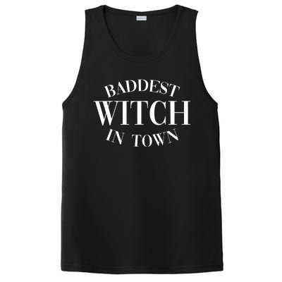 Baddest Witch In Town Funny Halloween PosiCharge Competitor Tank