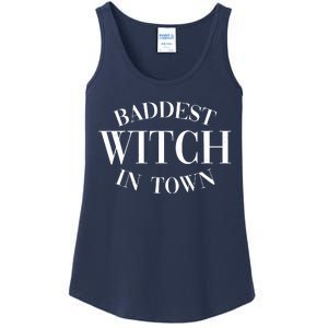 Baddest Witch In Town Funny Halloween Ladies Essential Tank