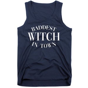 Baddest Witch In Town Funny Halloween Tank Top