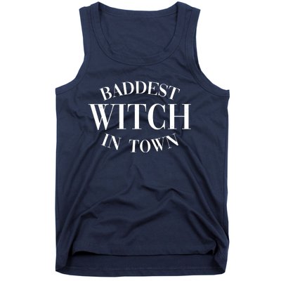 Baddest Witch In Town Funny Halloween Tank Top