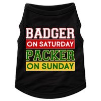 Badger On Saturday Packer On Sunday Doggie Tank