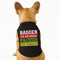 Badger On Saturday Packer On Sunday Doggie Tank