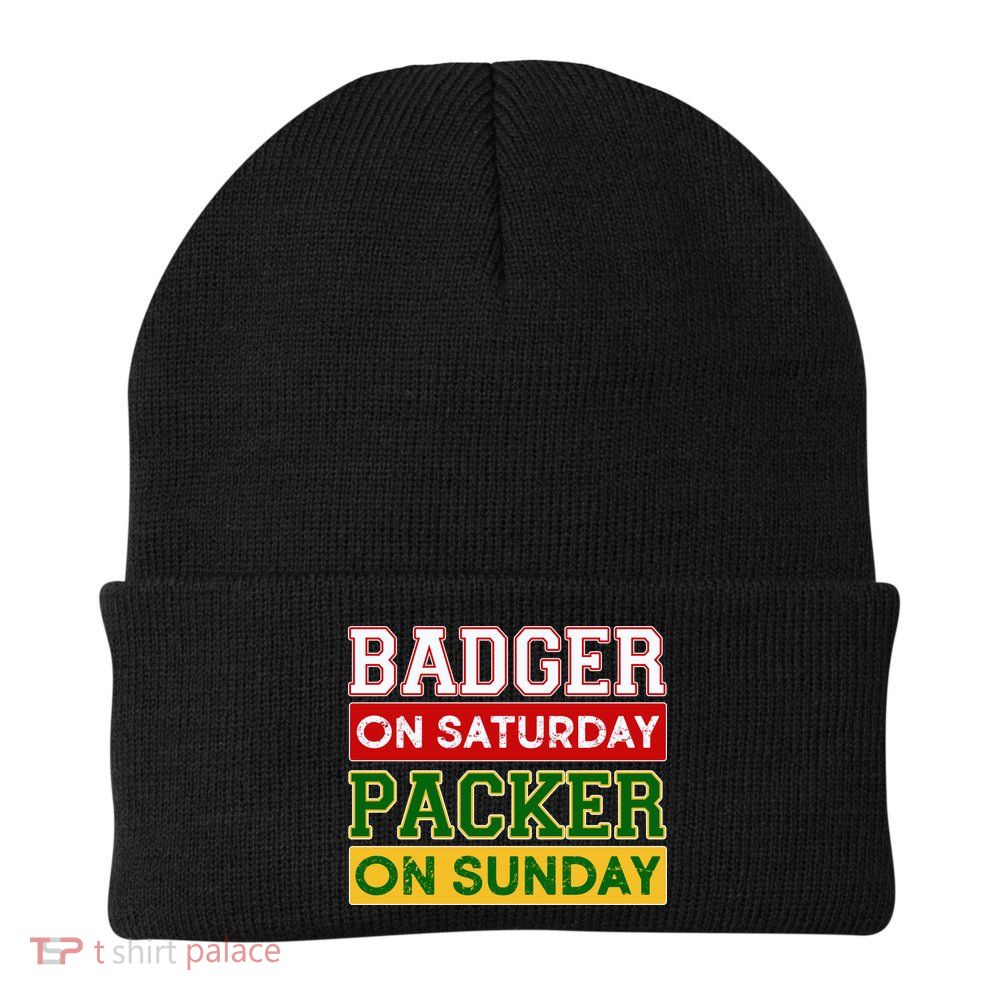 Badger On Saturday Packer On Sunday Beanie