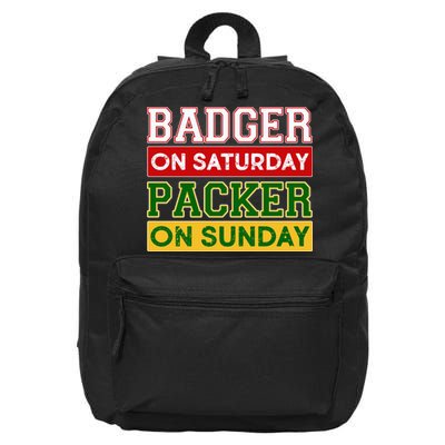 Badger On Saturday Packer On Sunday 16 in Basic Backpack