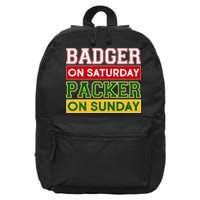Badger On Saturday Packer On Sunday 16 in Basic Backpack