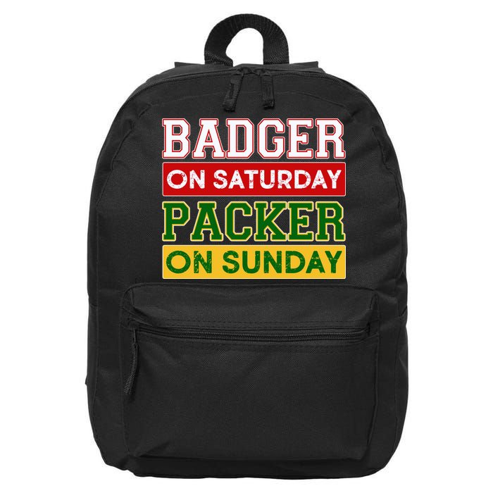 Badger On Saturday Packer On Sunday 16 in Basic Backpack