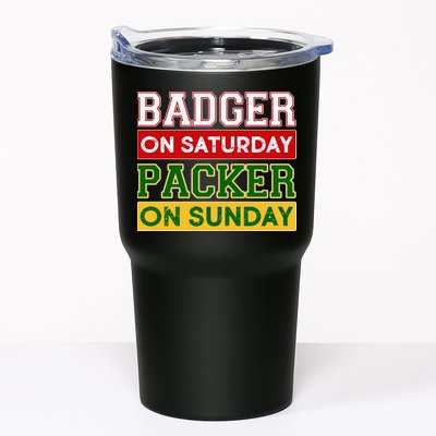 Badger On Saturday Packer On Sunday Tumbler