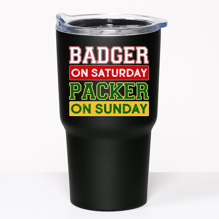 Badger On Saturday Packer On Sunday Tumbler