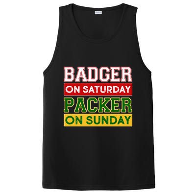 Badger On Saturday Packer On Sunday PosiCharge Competitor Tank