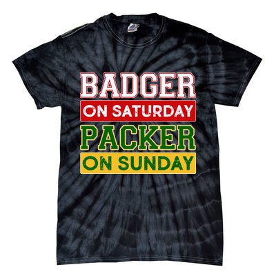 Badger On Saturday Packer On Sunday Tie-Dye T-Shirt