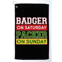 Badger On Saturday Packer On Sunday Golf Towel