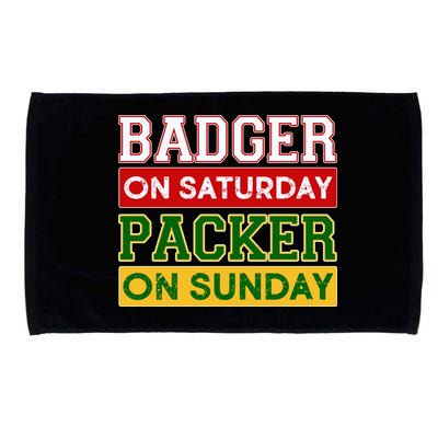 Badger On Saturday Packer On Sunday Microfiber Hand Towel
