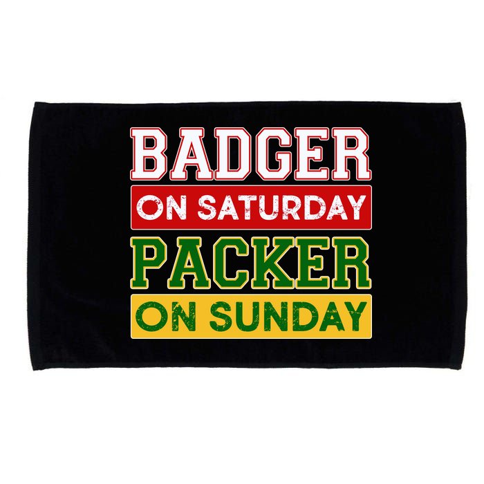 Badger On Saturday Packer On Sunday Microfiber Hand Towel