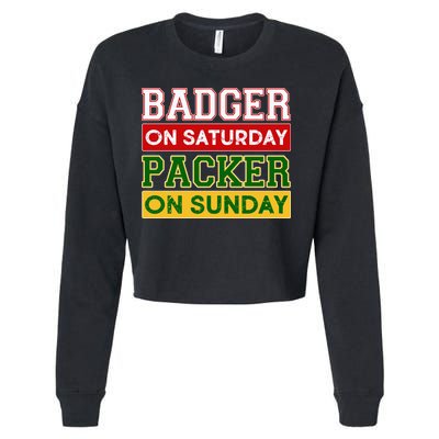 Badger On Saturday Packer On Sunday Cropped Pullover Crew