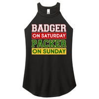 Badger On Saturday Packer On Sunday Women's Perfect Tri Rocker Tank