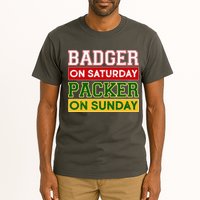 Badger On Saturday Packer On Sunday Tall T-Shirt