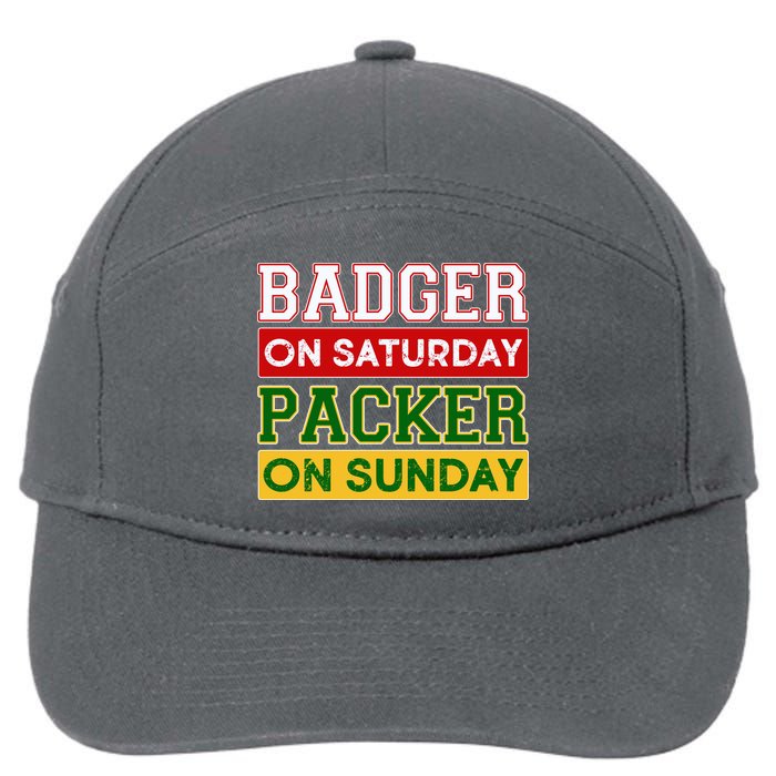 Badger On Saturday Packer On Sunday 7-Panel Snapback Hat