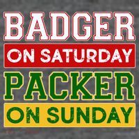 Badger On Saturday Packer On Sunday Magnet