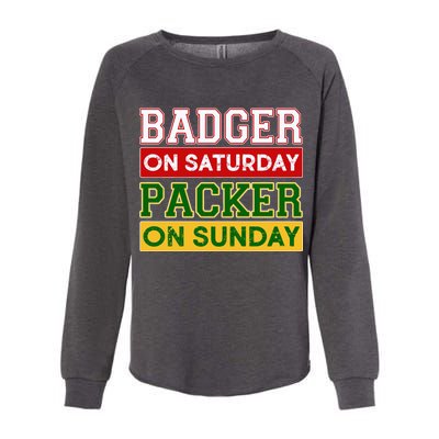 Badger On Saturday Packer On Sunday Womens California Wash Sweatshirt