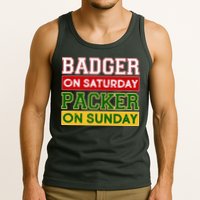 Badger On Saturday Packer On Sunday Tank Top