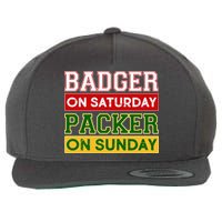 Badger On Saturday Packer On Sunday Wool Snapback Cap