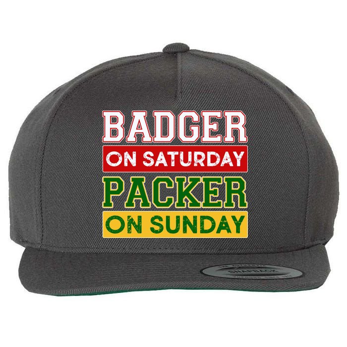 Badger On Saturday Packer On Sunday Wool Snapback Cap