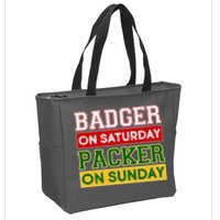 Badger On Saturday Packer On Sunday Zip Tote Bag
