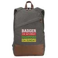 Badger On Saturday Packer On Sunday Cotton Canvas Backpack