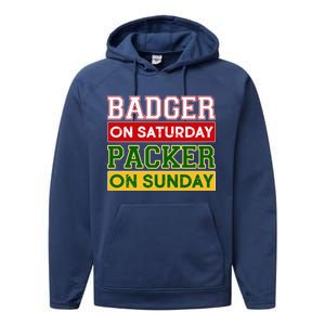 Badger On Saturday Packer On Sunday Performance Fleece Hoodie