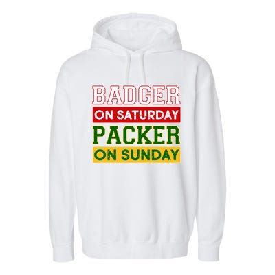 Badger On Saturday Packer On Sunday Garment-Dyed Fleece Hoodie