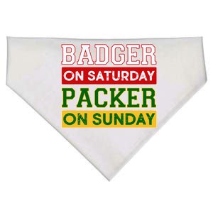 Badger On Saturday Packer On Sunday USA-Made Doggie Bandana