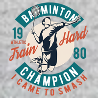 Badminton Champion Train Hard Full Zip Hoodie
