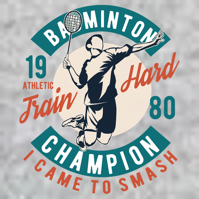 Badminton Champion Train Hard Full Zip Hoodie