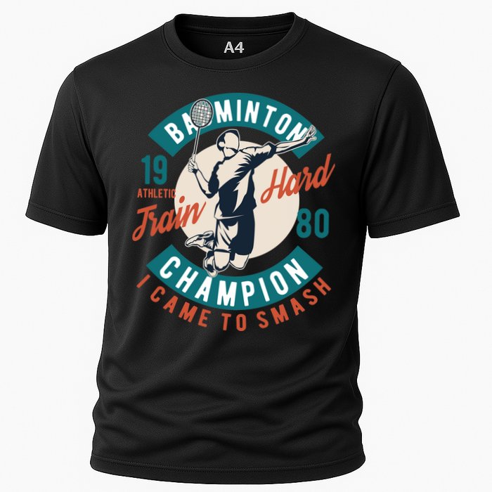 Badminton Champion Train Hard Cooling Performance Crew T-Shirt