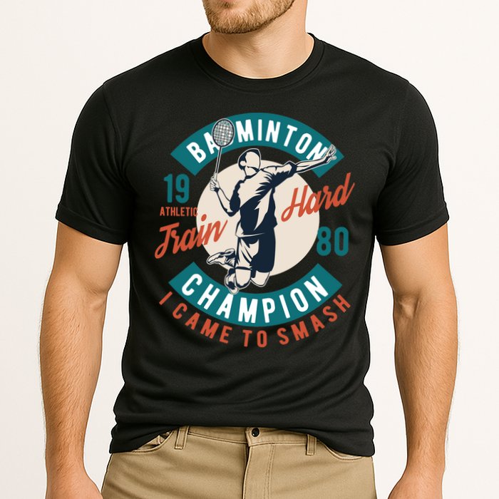 Badminton Champion Train Hard Cooling Performance Crew T-Shirt