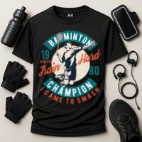 Badminton Champion Train Hard Cooling Performance Crew T-Shirt