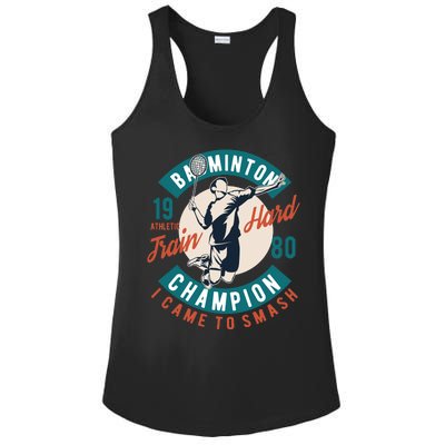 Badminton Champion Train Hard Ladies PosiCharge Competitor Racerback Tank