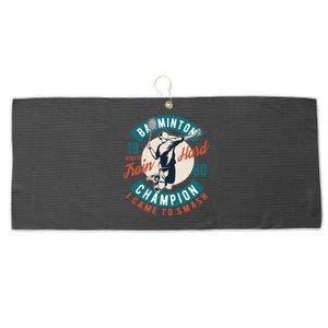 Badminton Champion Train Hard Large Microfiber Waffle Golf Towel