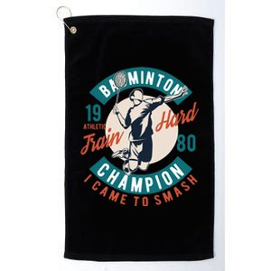 Badminton Champion Train Hard Platinum Collection Golf Towel