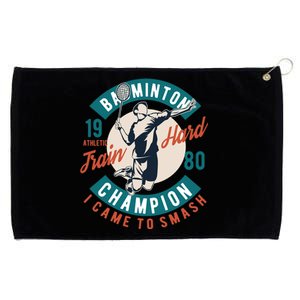 Badminton Champion Train Hard Grommeted Golf Towel