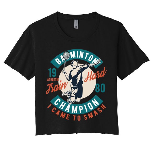 Badminton Champion Train Hard Crop Top