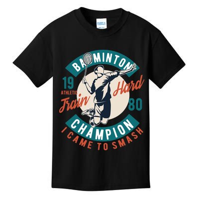 Badminton Champion Train Hard Kids T-Shirt