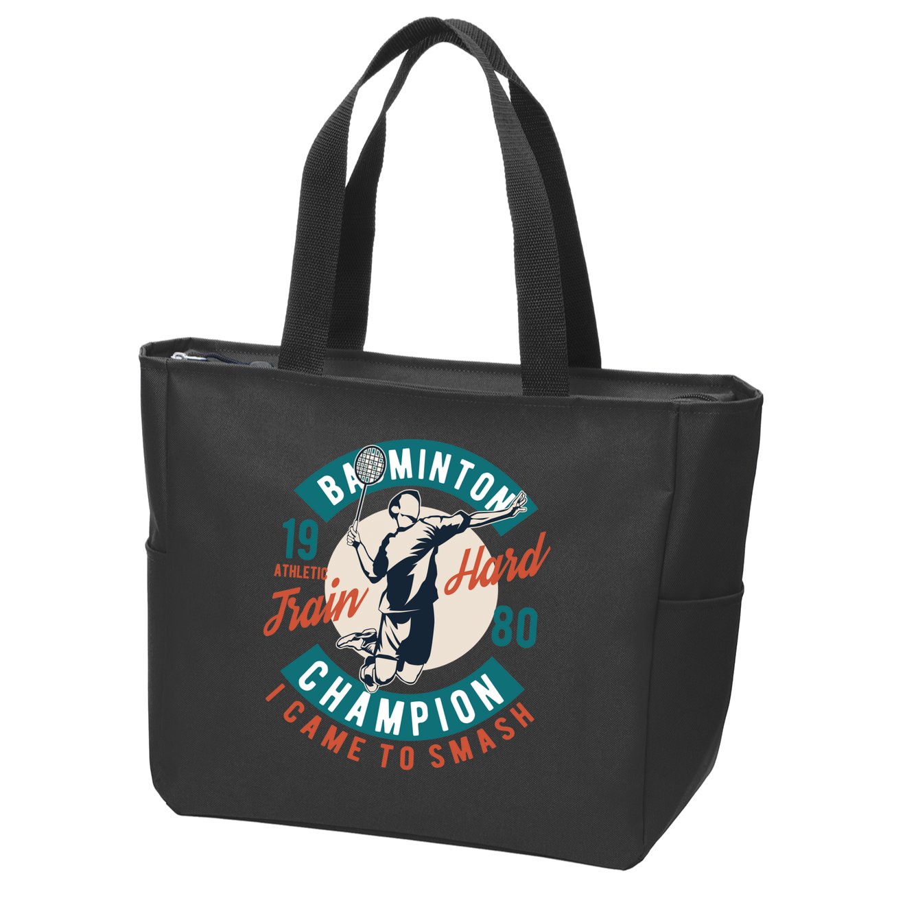 Badminton Champion Train Hard Zip Tote Bag